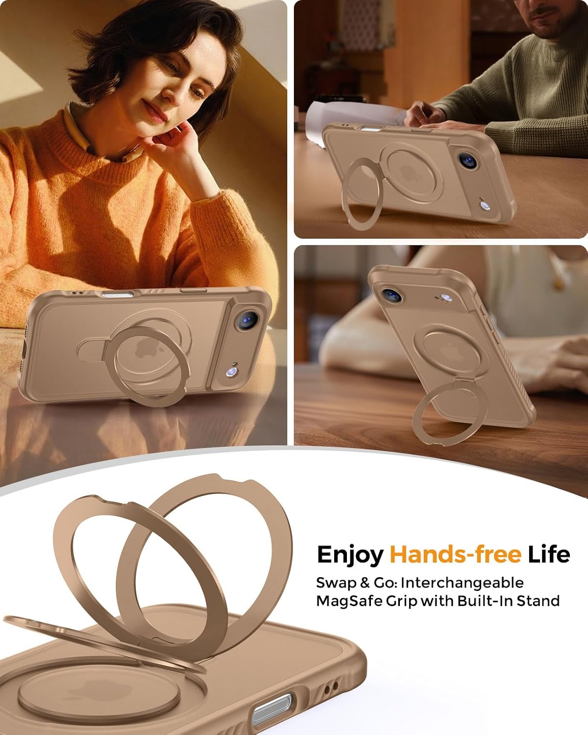 Detalle de MOCCA Design Case for iPhone 17 Pro Max with MagSafe and Invisible Magnetic Ring Stand
