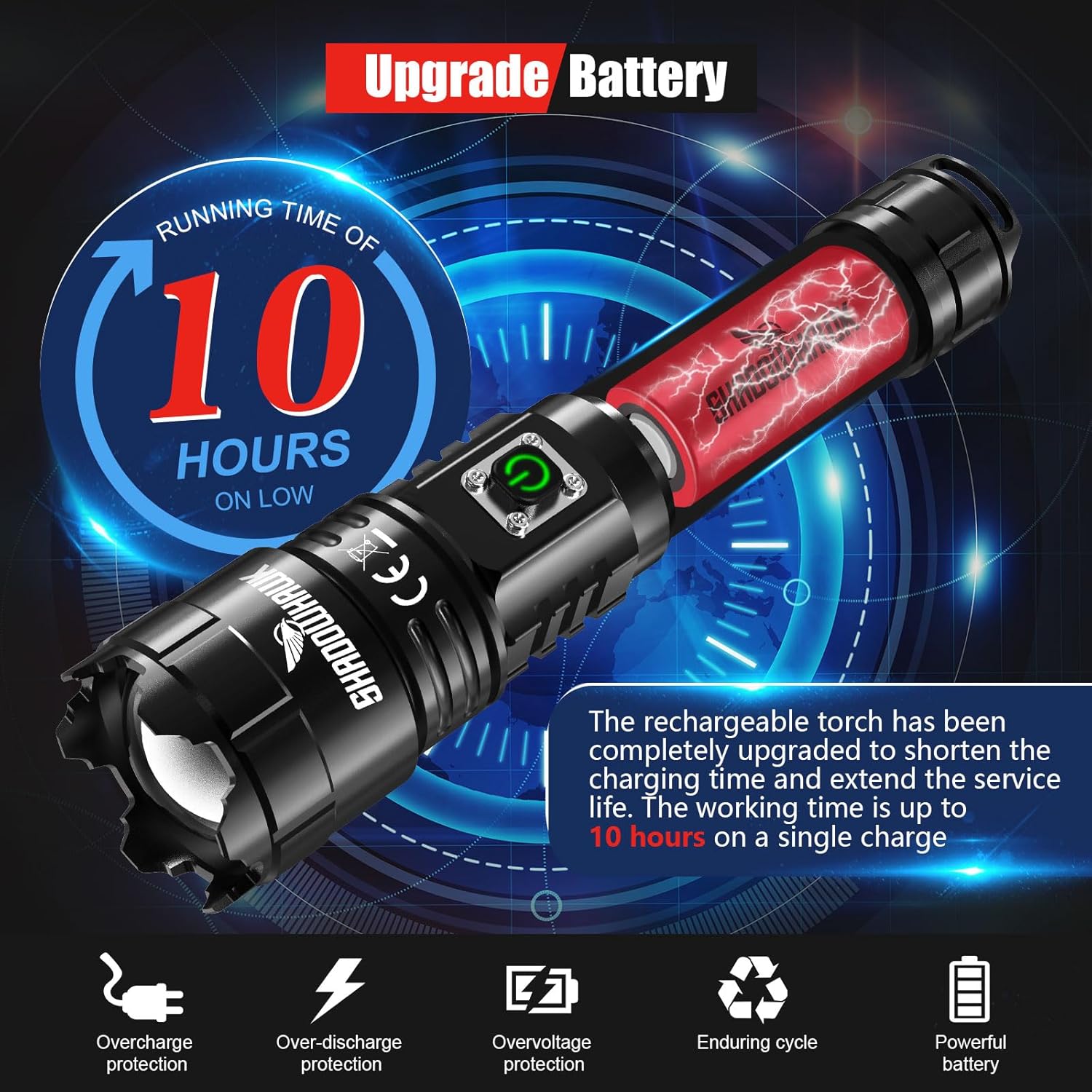 Thumbnail 4 de Shadowhawk S9322 LED Torch