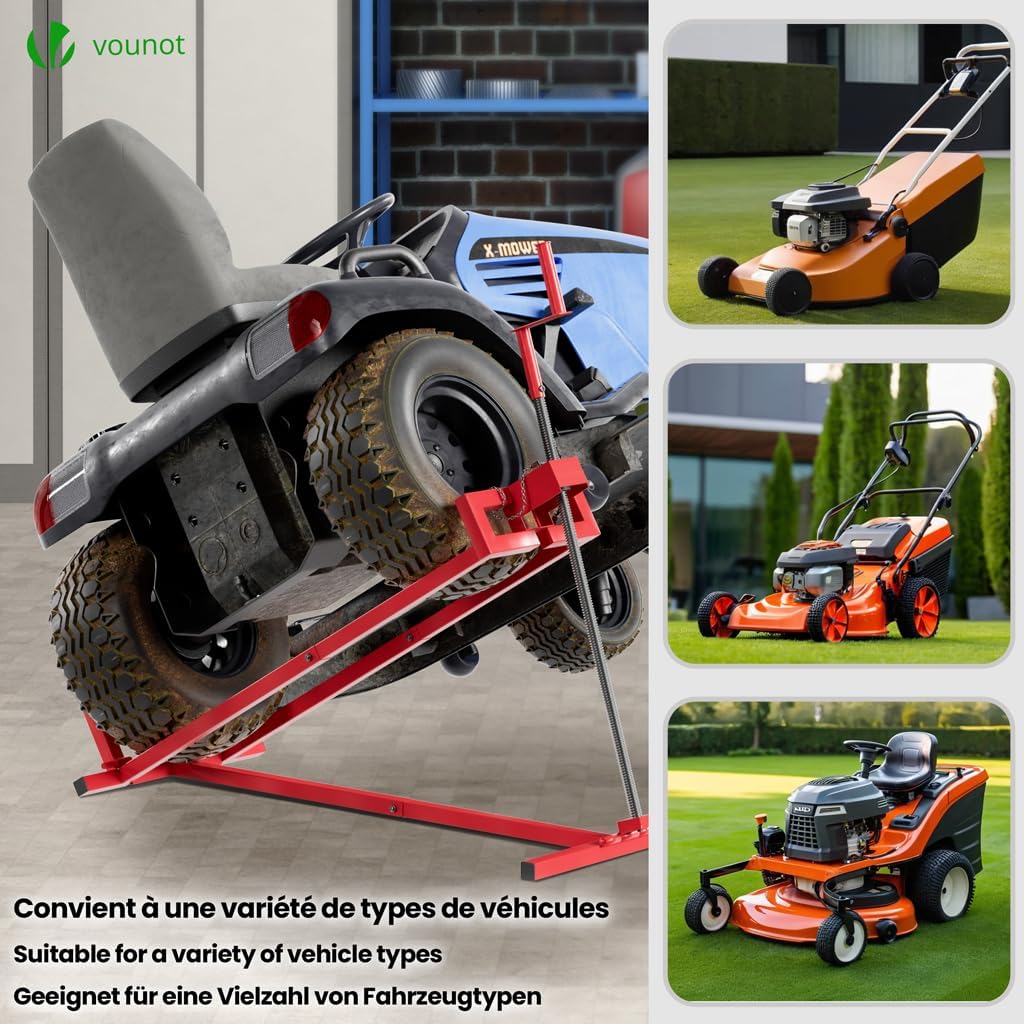 Thumbnail 5 de Vounot Lève Tracteur Tondeuse Télescopique - Gain de Place 30% et Charge 400 kg