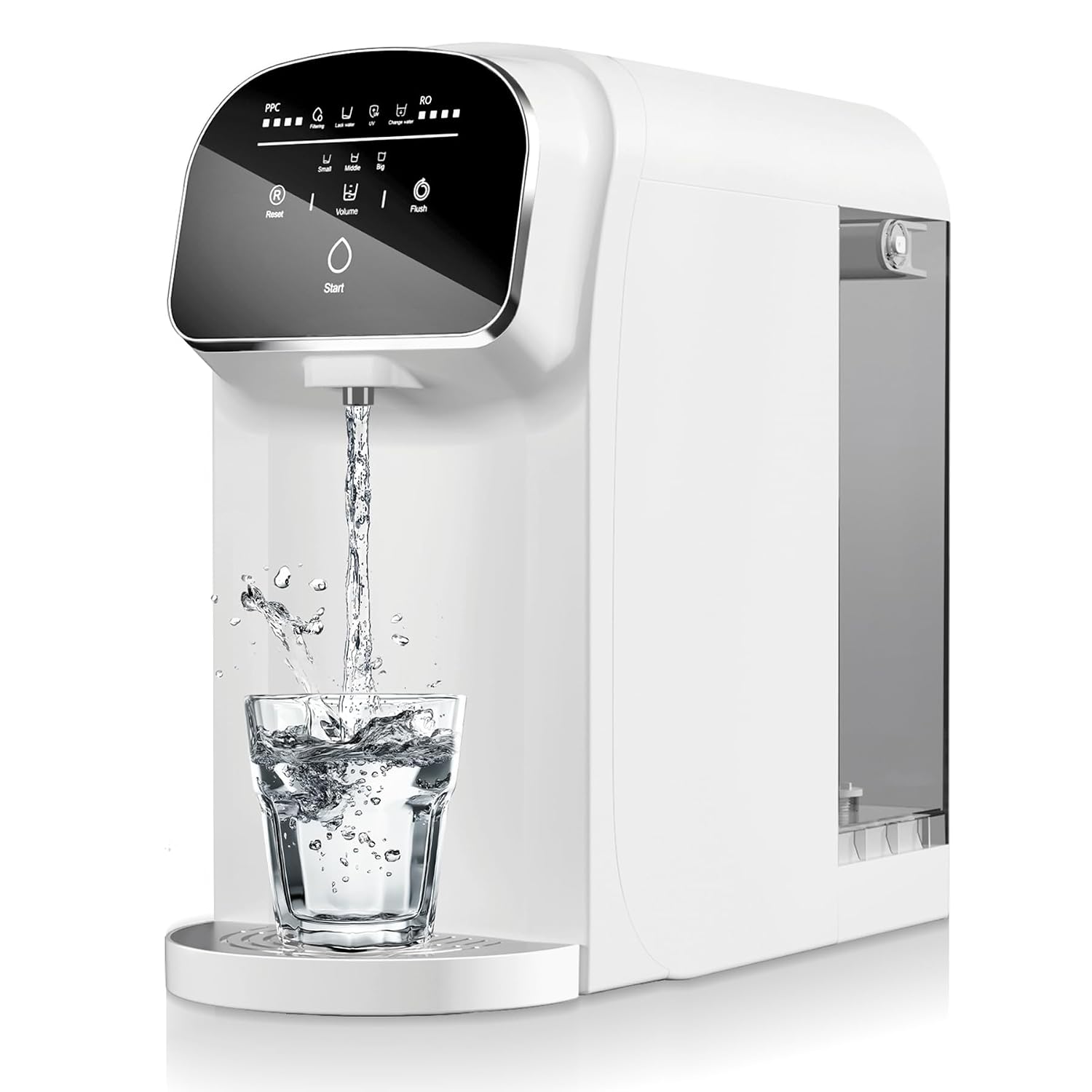Detalle de Aigerri UV Countertop Reverse Osmosis Water Filter: Portable, No-Install 5-Stage RO System