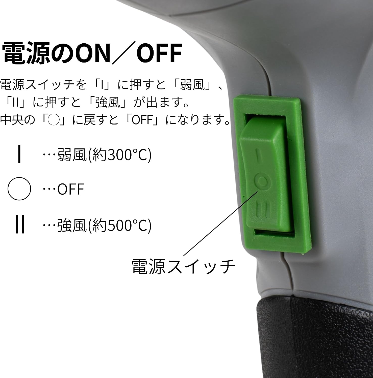 Detalle de TAKAGI HG-1450C コード式ヒートガン 2段階風量・5種類のアタッチメント付き