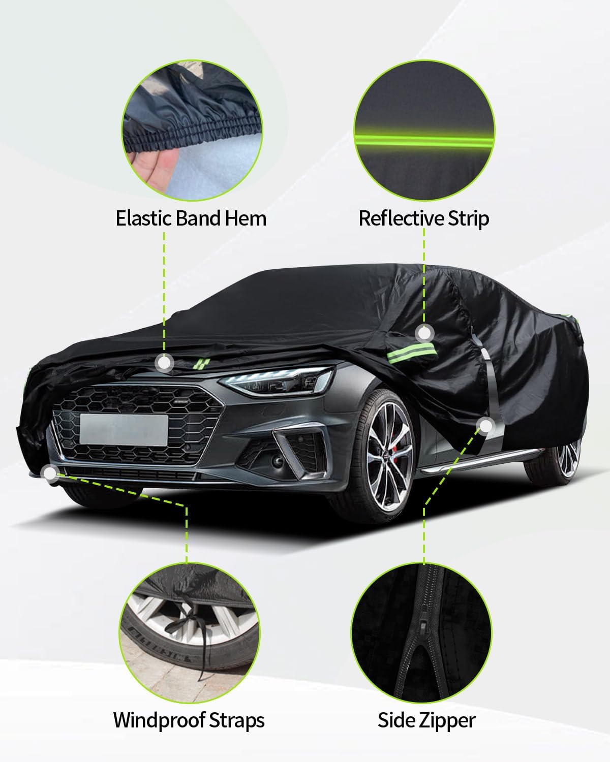 Detalle de E-SMARTER Car Cover 490x185x150cm waterproof