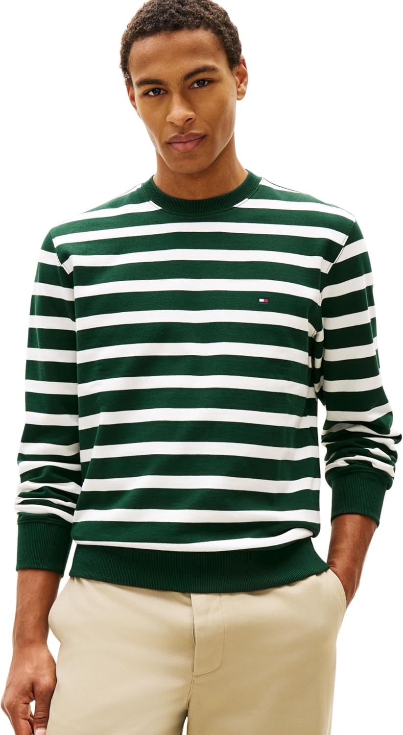 Detalle de Tommy Hilfiger Ess Terry Block STP Sweatshirt Mw0mw41352 – Felpa Uomo in Cotone