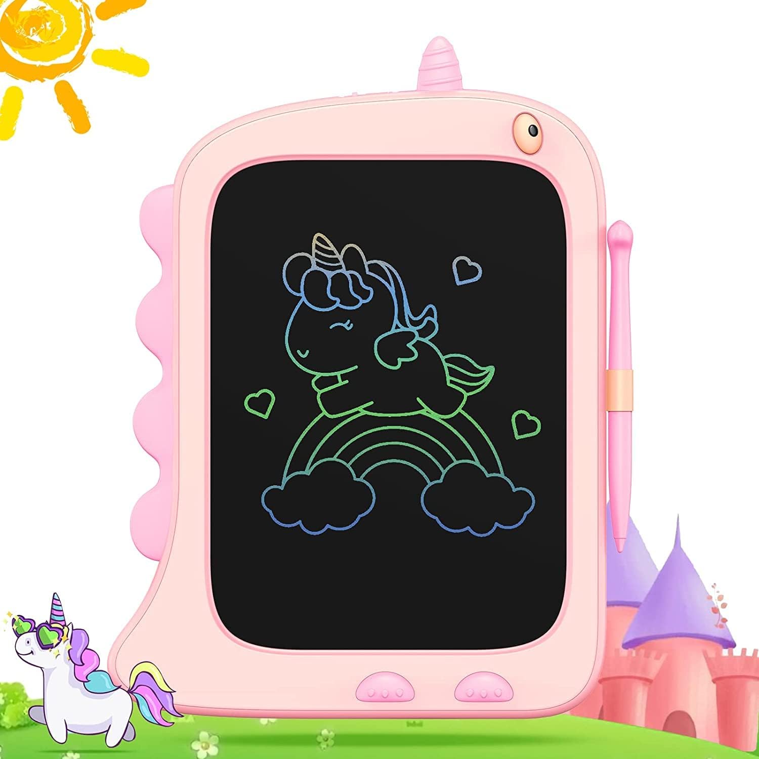 Detalle de ORSEN LCD Schreibtafel 8,5 Zoll Einhorn Pink