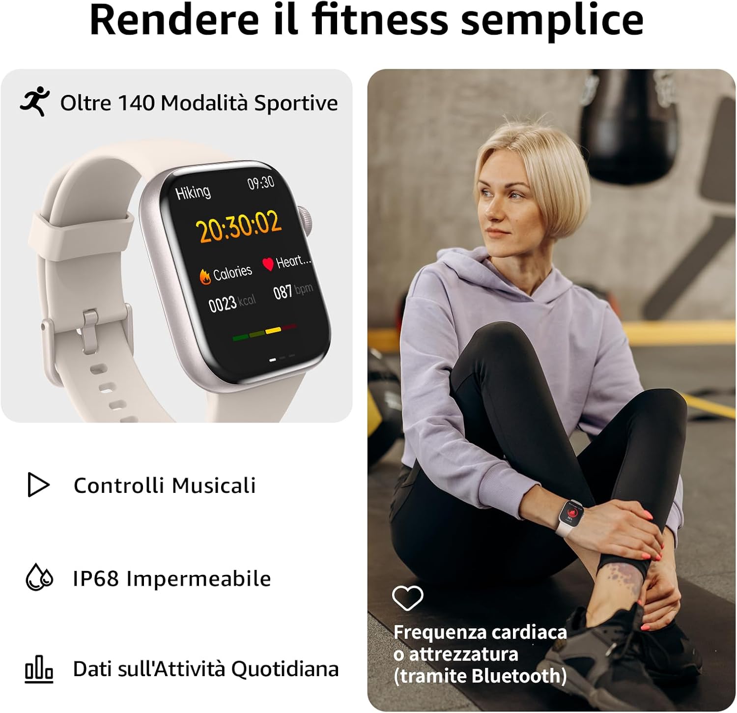Thumbnail 2 de AcclaFit Smartwatch Uomo Donna 1.85" – Orologio con Chiamate, 140+ ModalitàFitness e Impermeabilità IP68