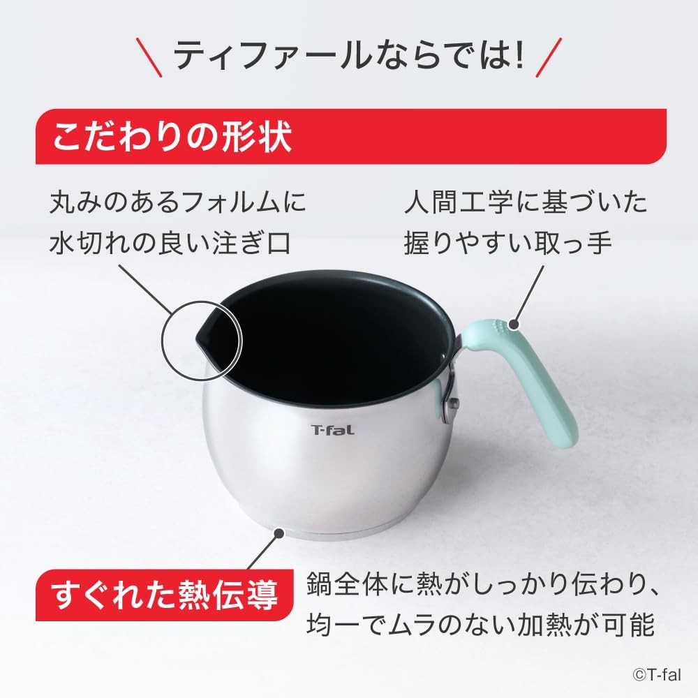 Detalle 2 de T-Fal G79117 オプティスペース IHステンレス マルチポット 16cm・2.6L ユーカリグリーン