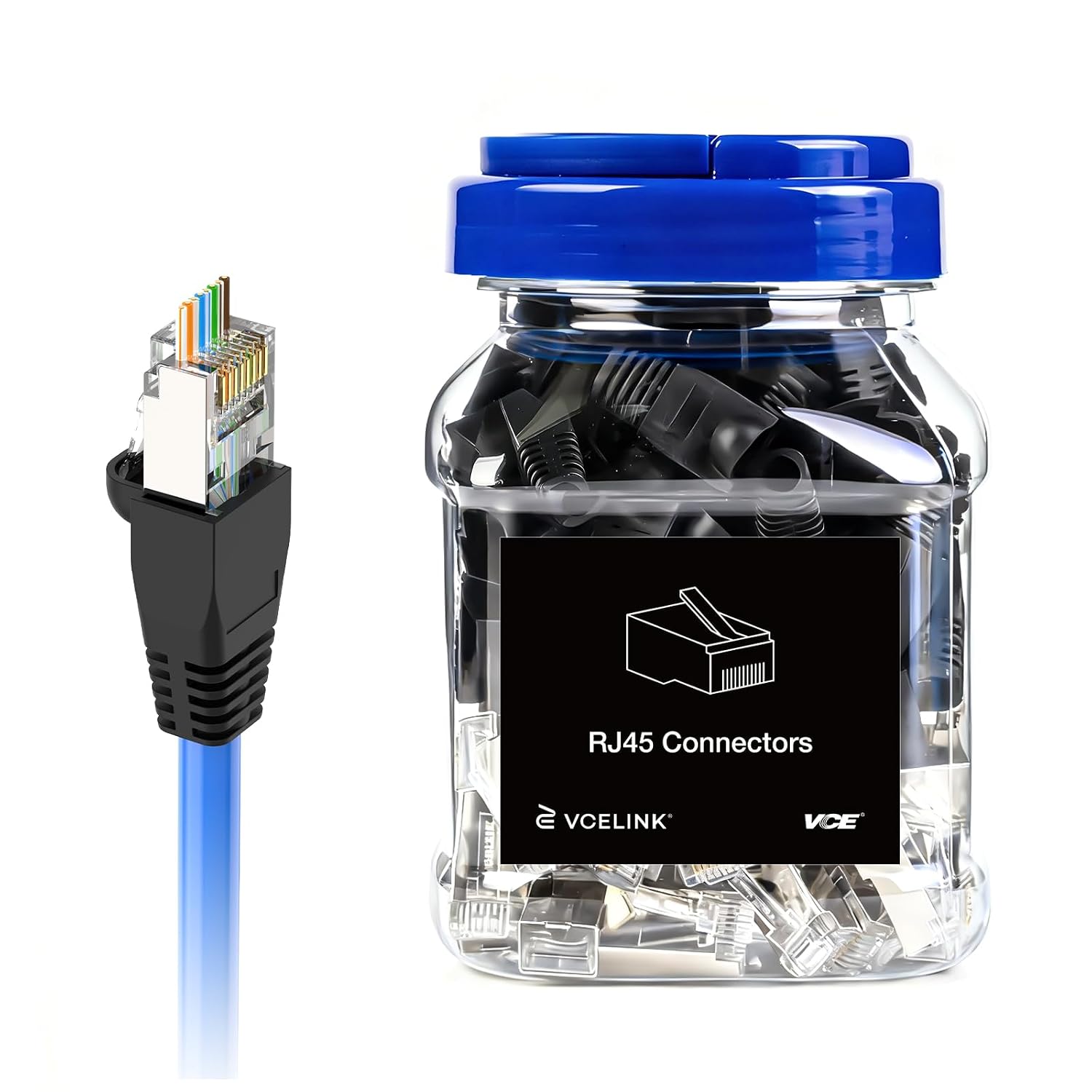 Detalle de VCE Cat6 Shielded Pass-Through RJ45 Connectors