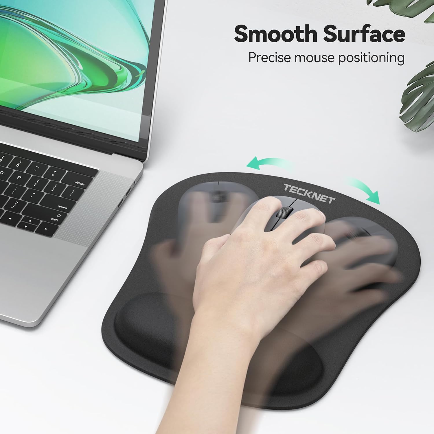 Thumbnail 3 de TECKNET Mouse Mat Wrist Support ergonomic mouse pad