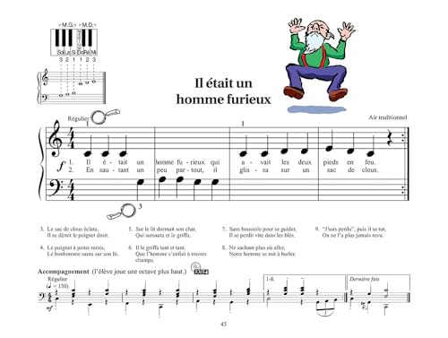 Detalle de Leçons de piano Hal Leonard Volume 1 – Méthode pour débutants (édition française, 64 pages)