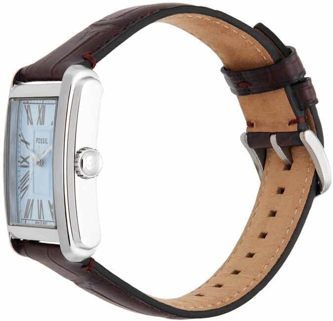 Detalle de FOSSIL Carraway – Montre homme à mouvement quartz, bracelet cuir ou acier argenté