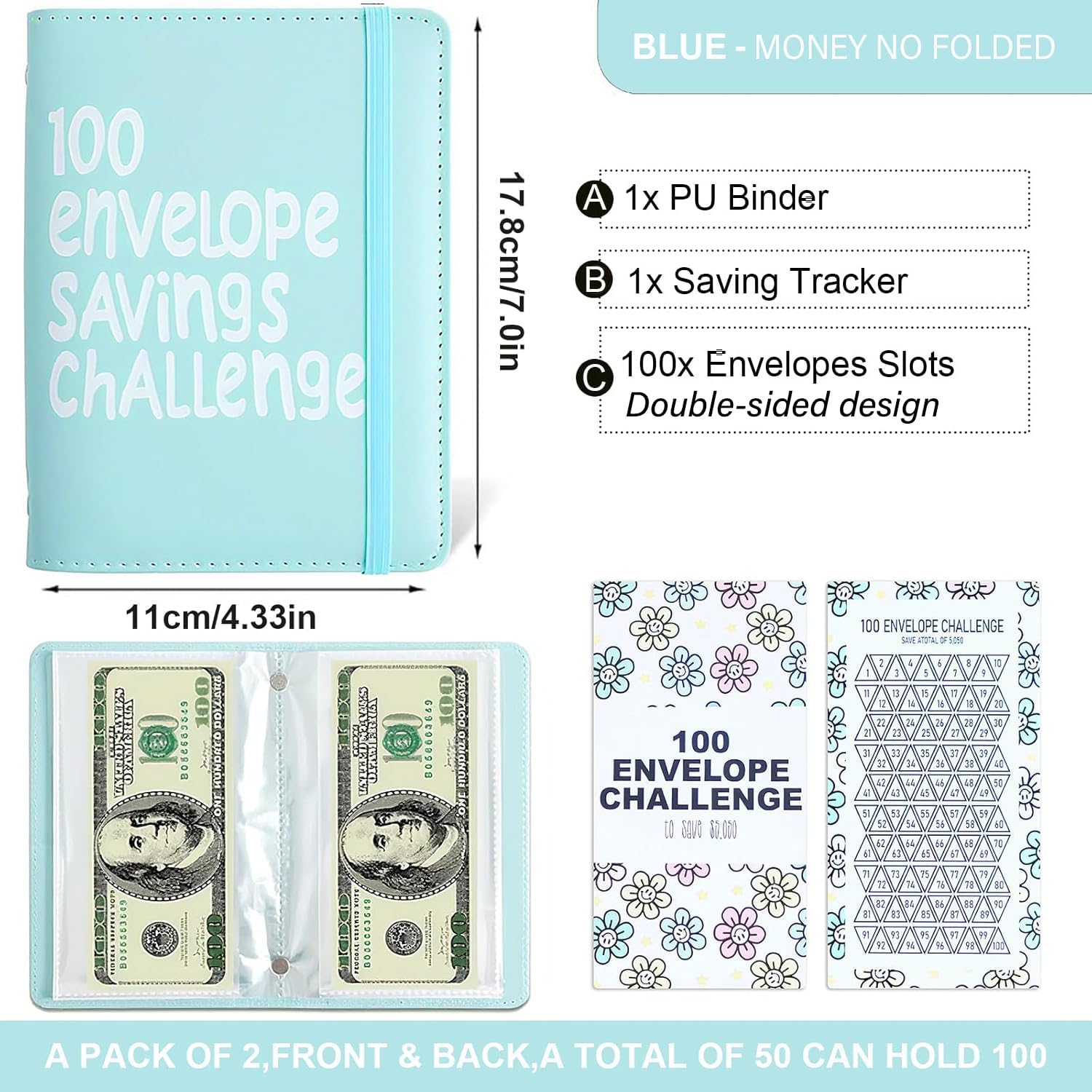 Detalle 2 de APMFHO 100 Days Money Saving Challenge Envelope Binder