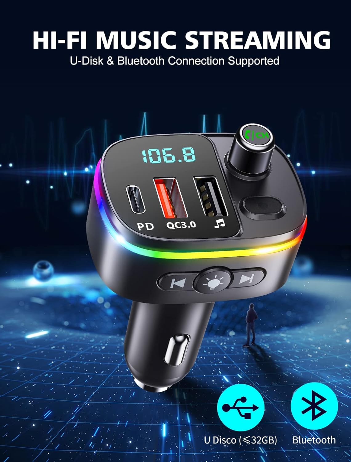 Thumbnail 5 de Mohard Bluetooth Car Adapter PD18W