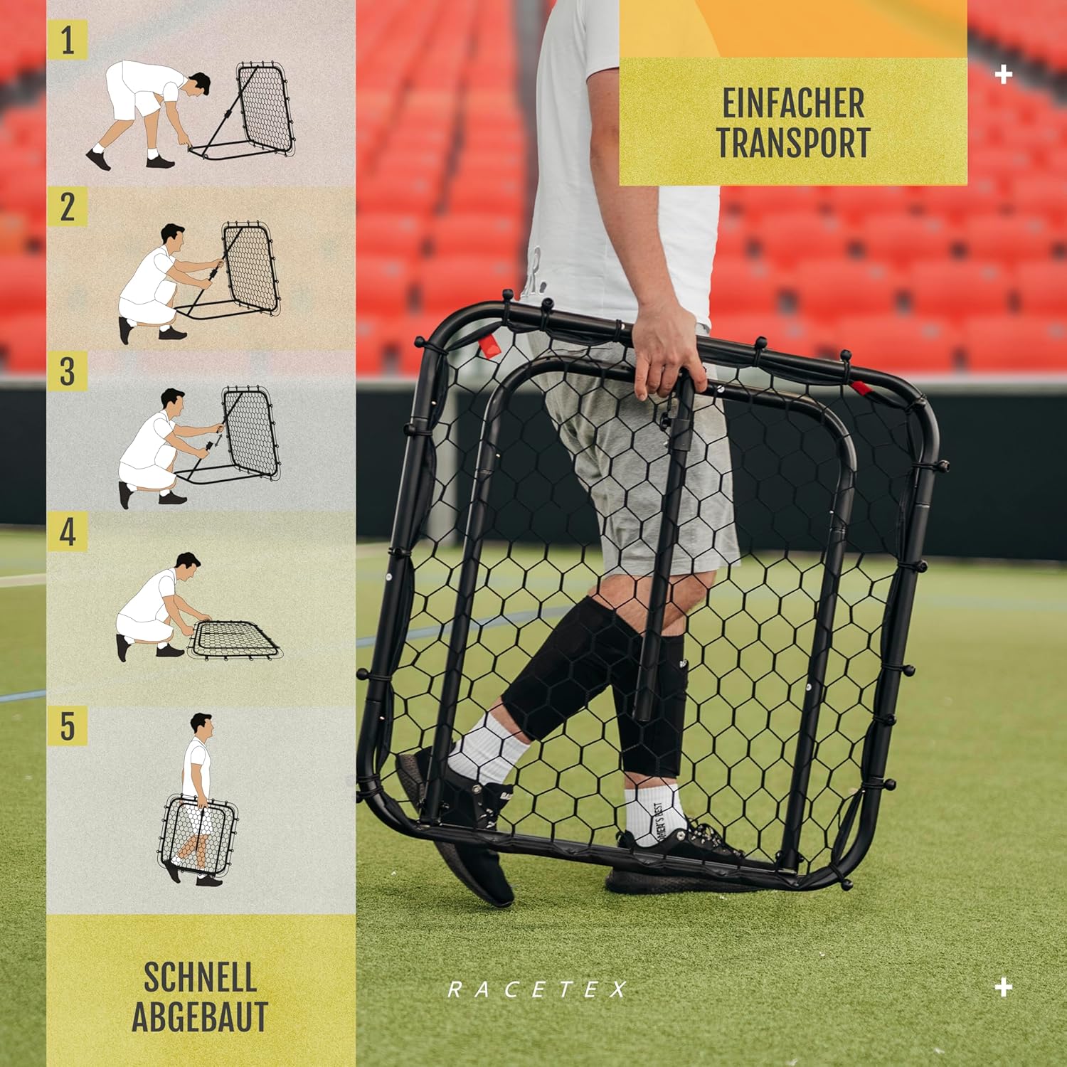 Thumbnail 4 de Racetex Rebounder Fußball Kinder, stufenlos