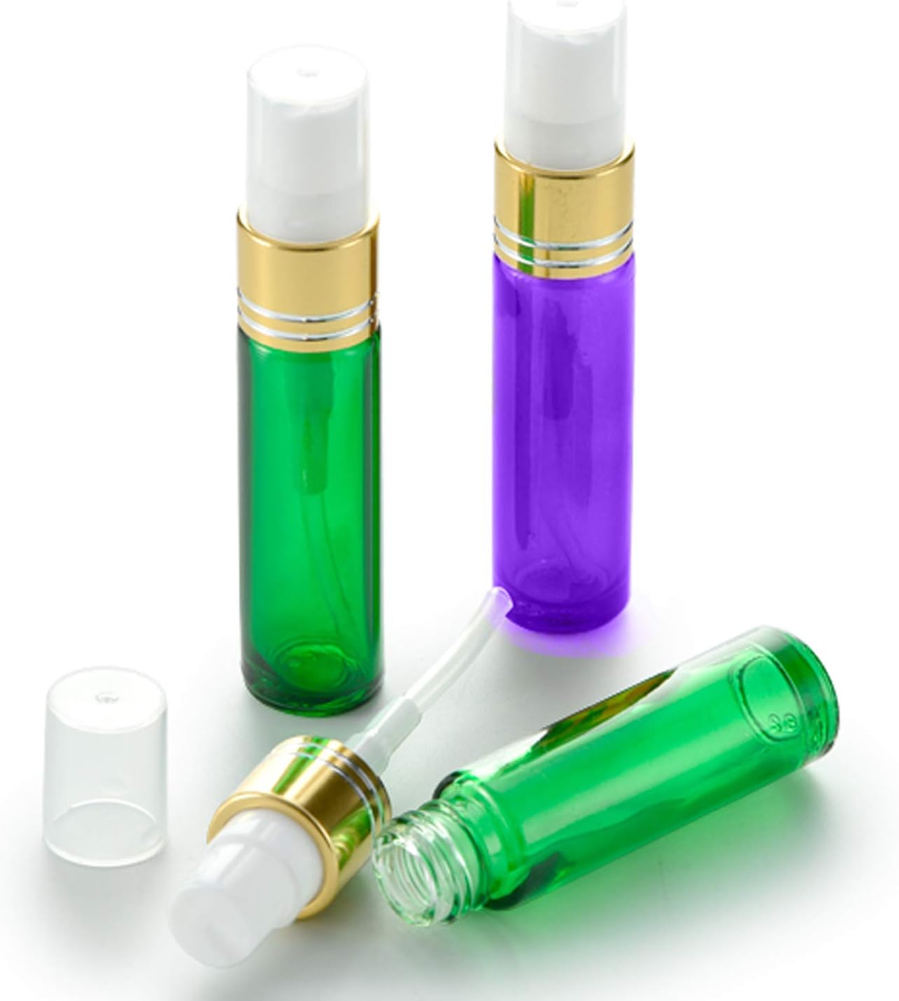 Detalle de JamHooDirect 6Pcs 10ml Empty Glass Spray Bottles with Golden Fine Mist Sprayers