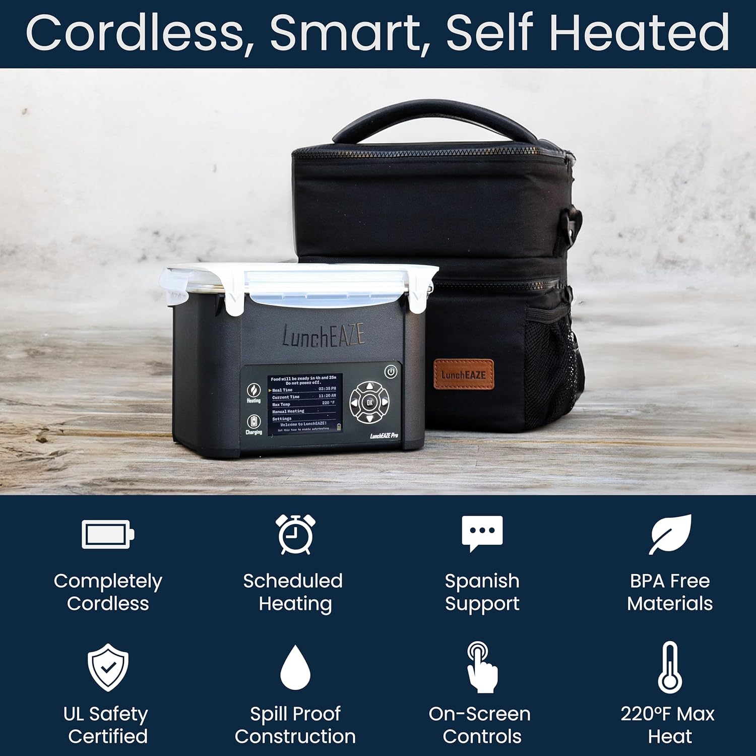 Thumbnail 1 de LunchEAZE Pro Cordless Heated Lunchbox 4-Cup 🍱