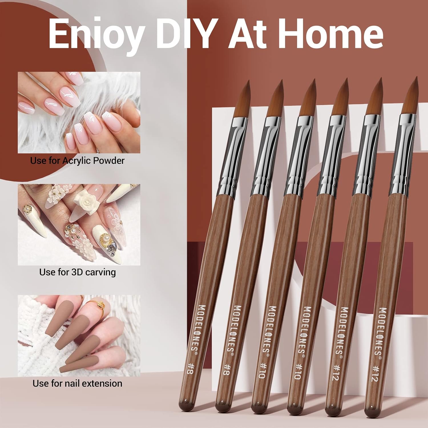 Detalle 2 de Modelones Acrylic Nail Brush Size 8