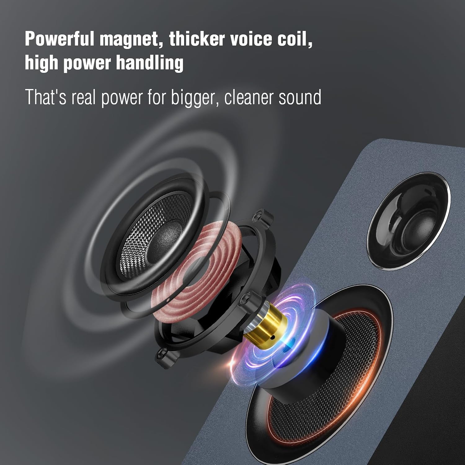 Detalle de ZQMMSPK Active Bookshelf Speakers (60W) – Review