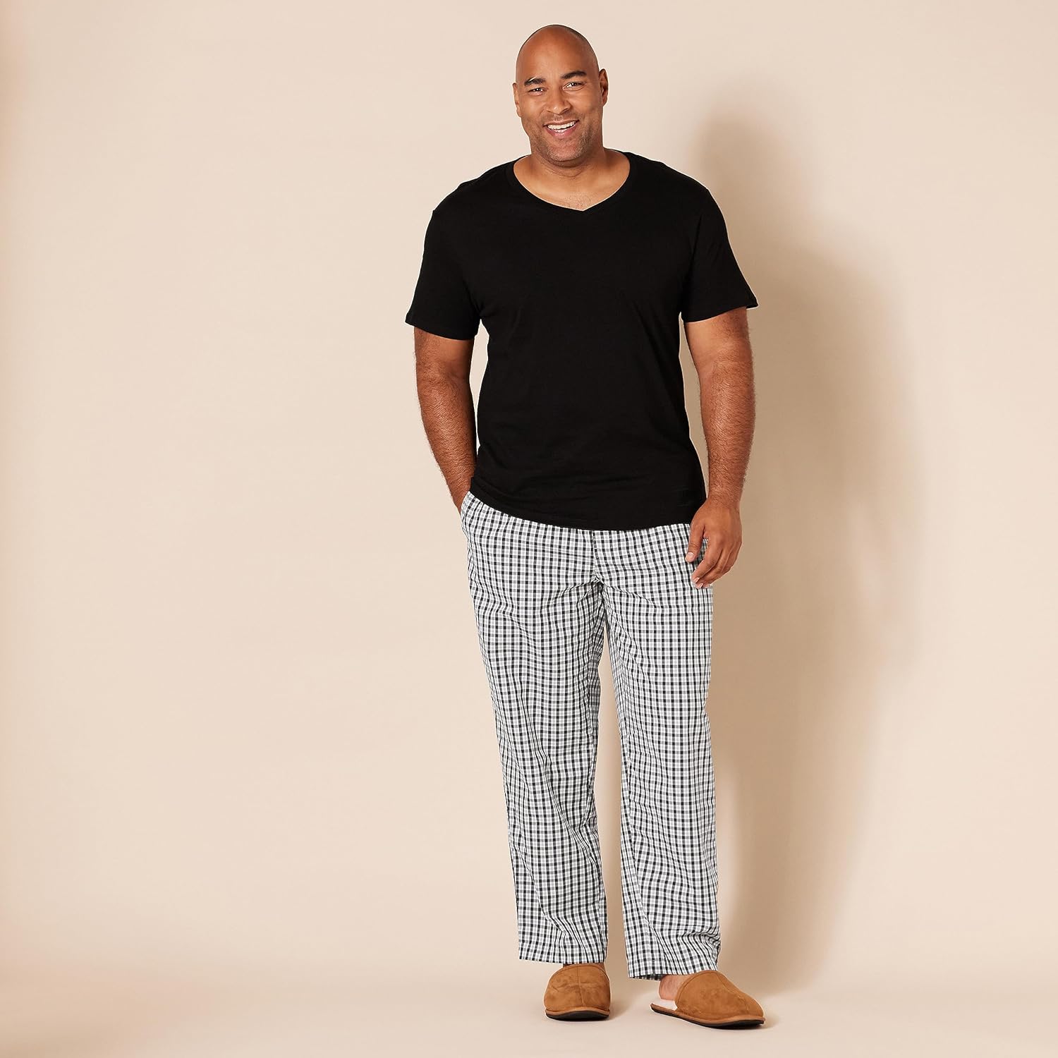 Thumbnail 6 de Amazon Essentials Herren gewebte Straight-Fit Pyjamahose mit Taschen aus Baumwoll-Popeline