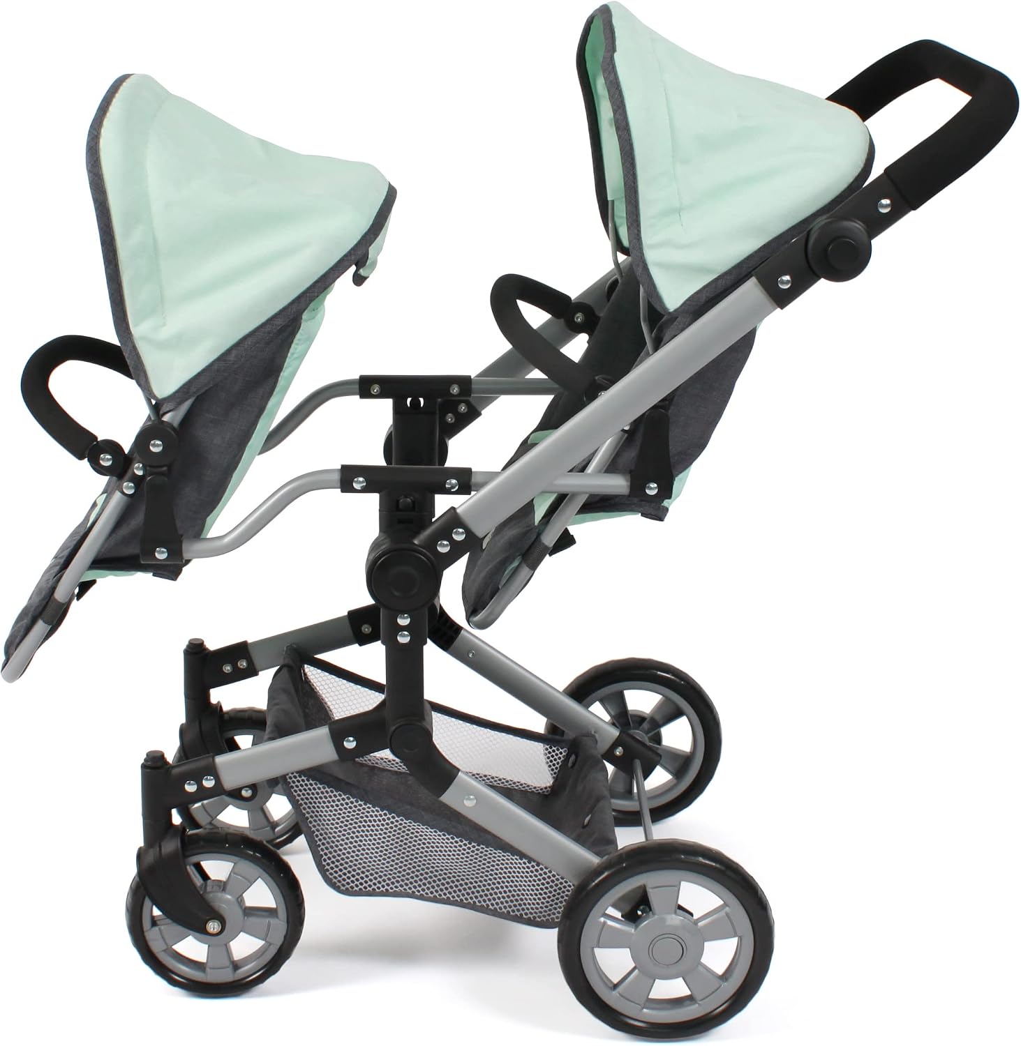 Thumbnail 1 de Bayer Chic 2000 Linus Duo 690-67 poppenwagen voor twee poppen, antraciet-mint