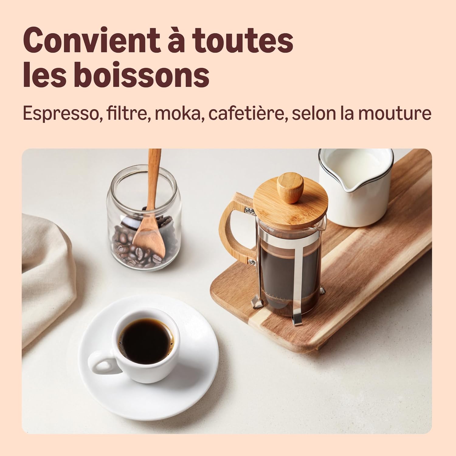 Detalle de Grains de café Colombian torréfaction moyenne — 2 x 500 g certifié Rainforest Alliance