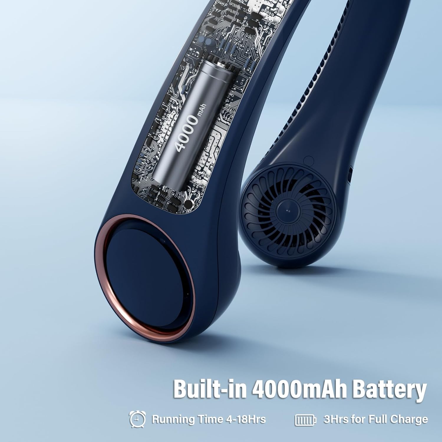 Thumbnail 3 de Morelax Neck Fan: USB Rechargeable, Hands-Free Bladeless Personal Cooling