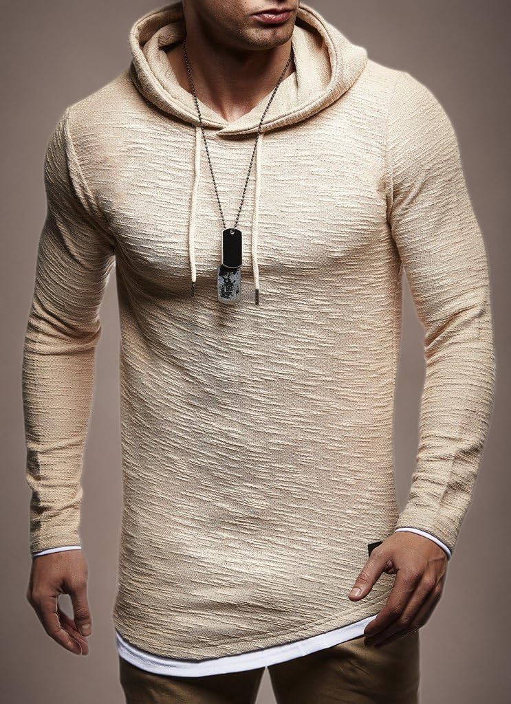 Thumbnail 3 de Leif Nelson LN-8120 felpa con cappuccio uomo a strati, maglione casual con cappuccio