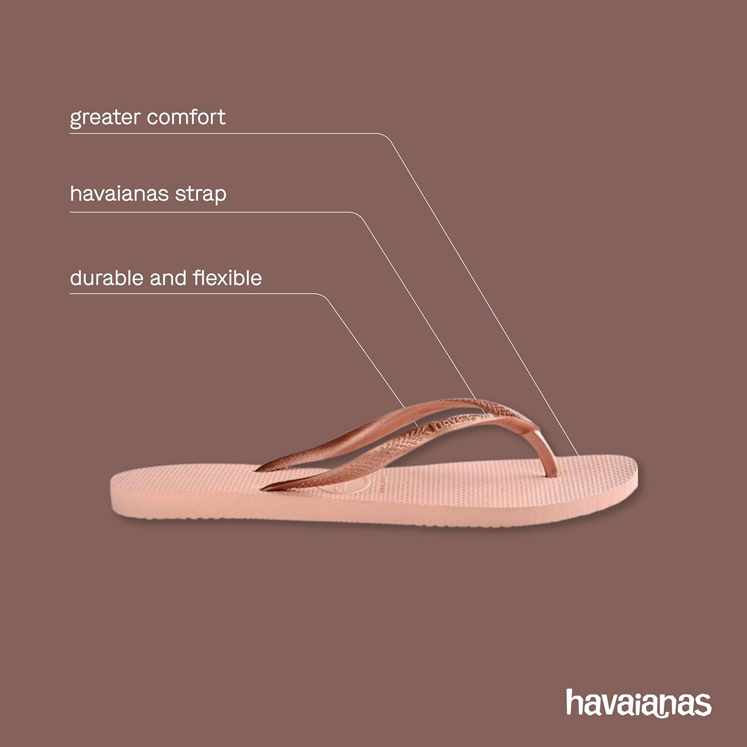 Detalle de Havaianas Slim women’s flip-flops with textured sole grip and support