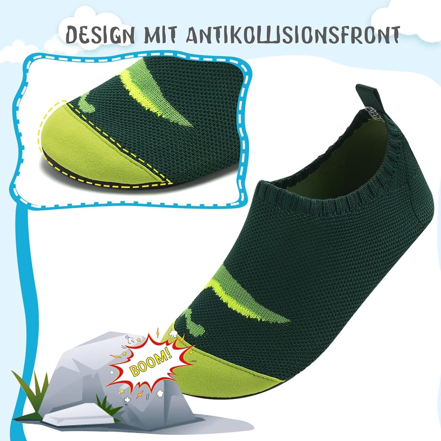 Thumbnail 1 de Kyopp Hausschuhe für Kinder (Junge & Mädchen) – atmungsaktive, rutschfeste Strick-Slipper
