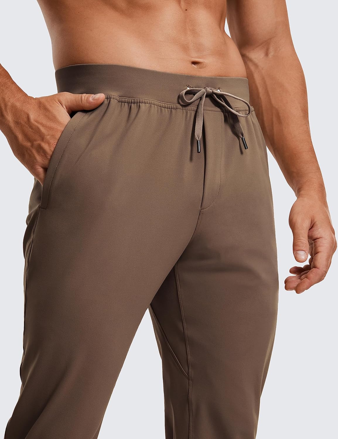 Detalle de CRZ YOGA Joggers Leggeri da Uomo con Tasche, pantaloni da viaggio per escursionismo – 76 cm