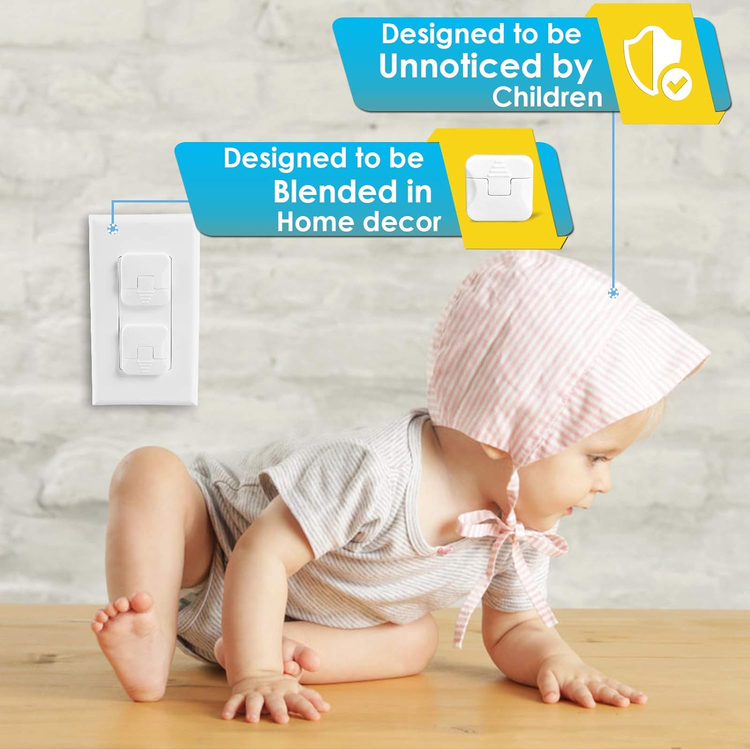 Thumbnail 5 de Babepai 38-Pack White Child Safety Outlet Covers
