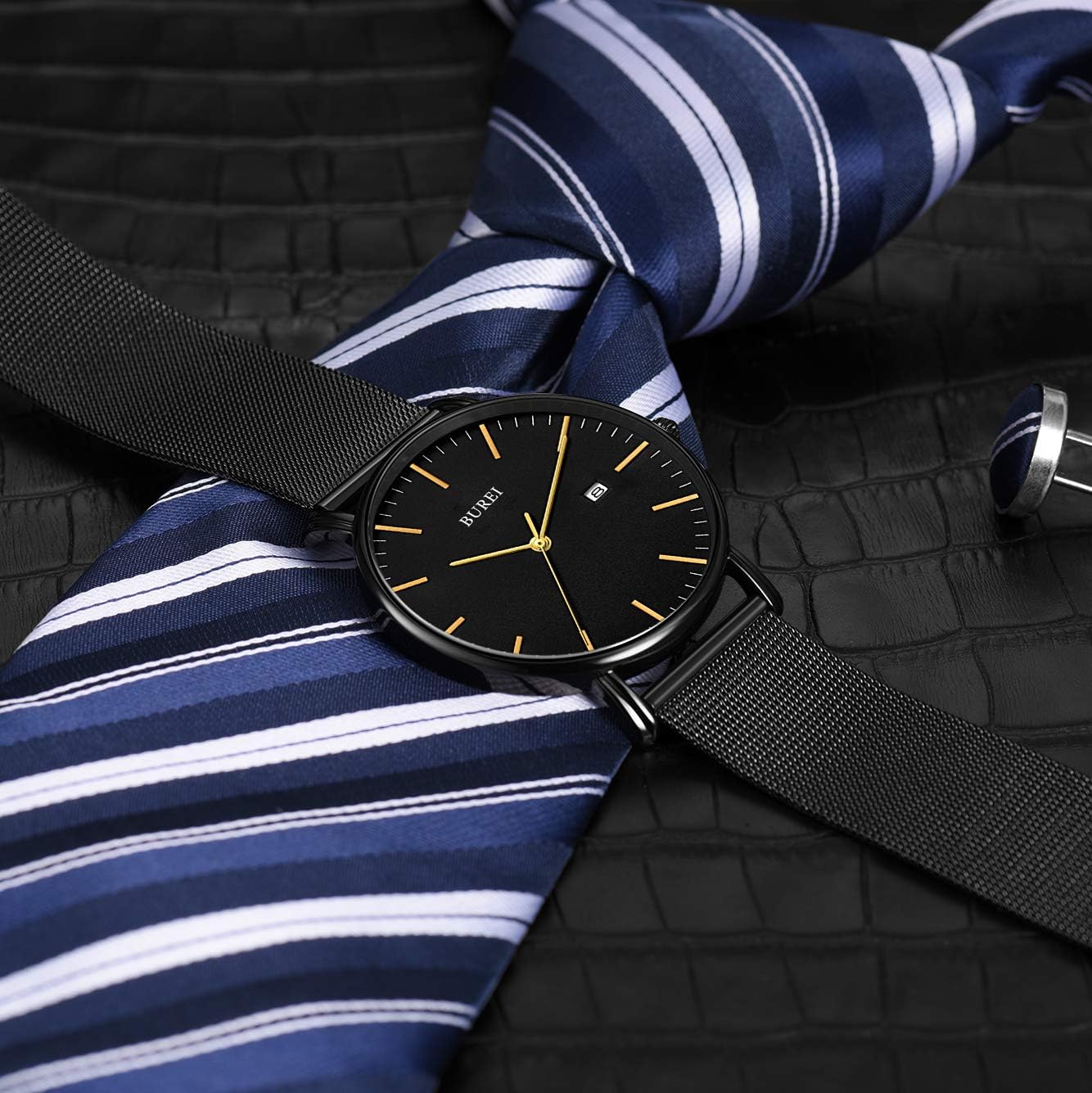 Thumbnail 5 de BUREI Montre Homme Minimaliste Classy Date 3ATM