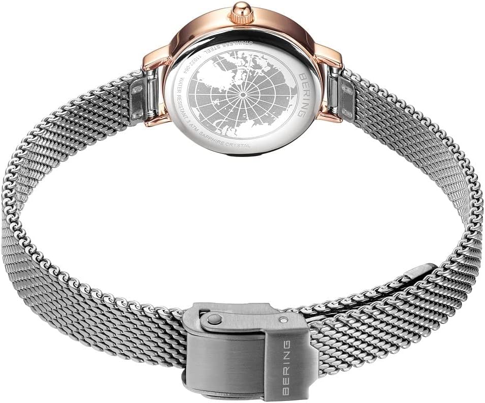 Thumbnail 4 de BERING Classic Collection: orologio minimalista con quarzo, vetro zaffiro e acciaio IP rosa