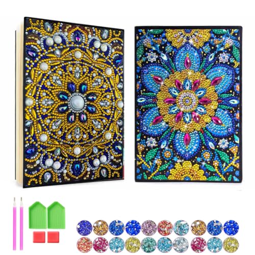 Thumbnail 1 de JATOK 2 Pack Diamond Painting Notebooks for Girls – A5 Blank Journals with Gem Art Craft Kits