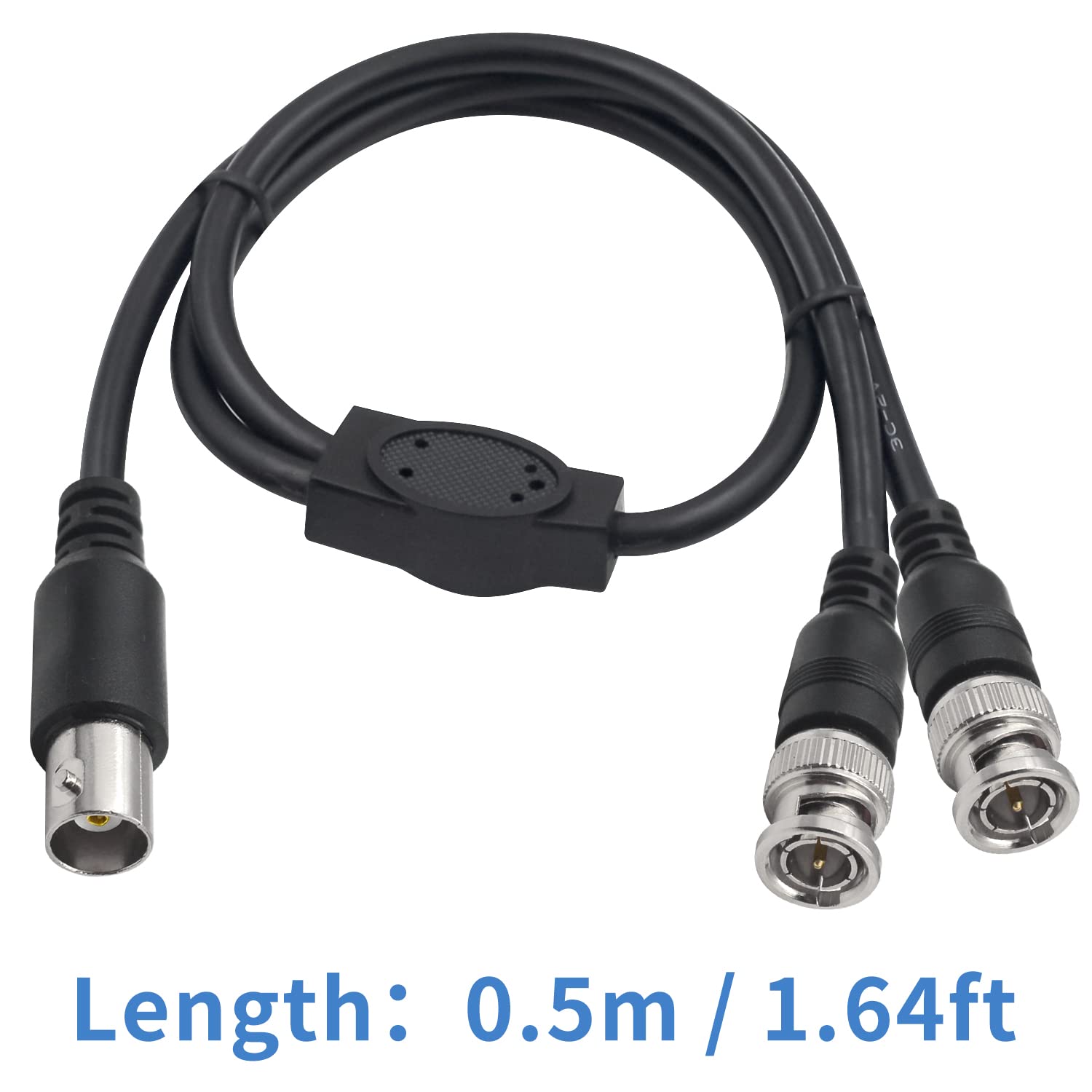 Detalle de Maxhood BNC Male to 2 Female Splitter Cable 1.5ft