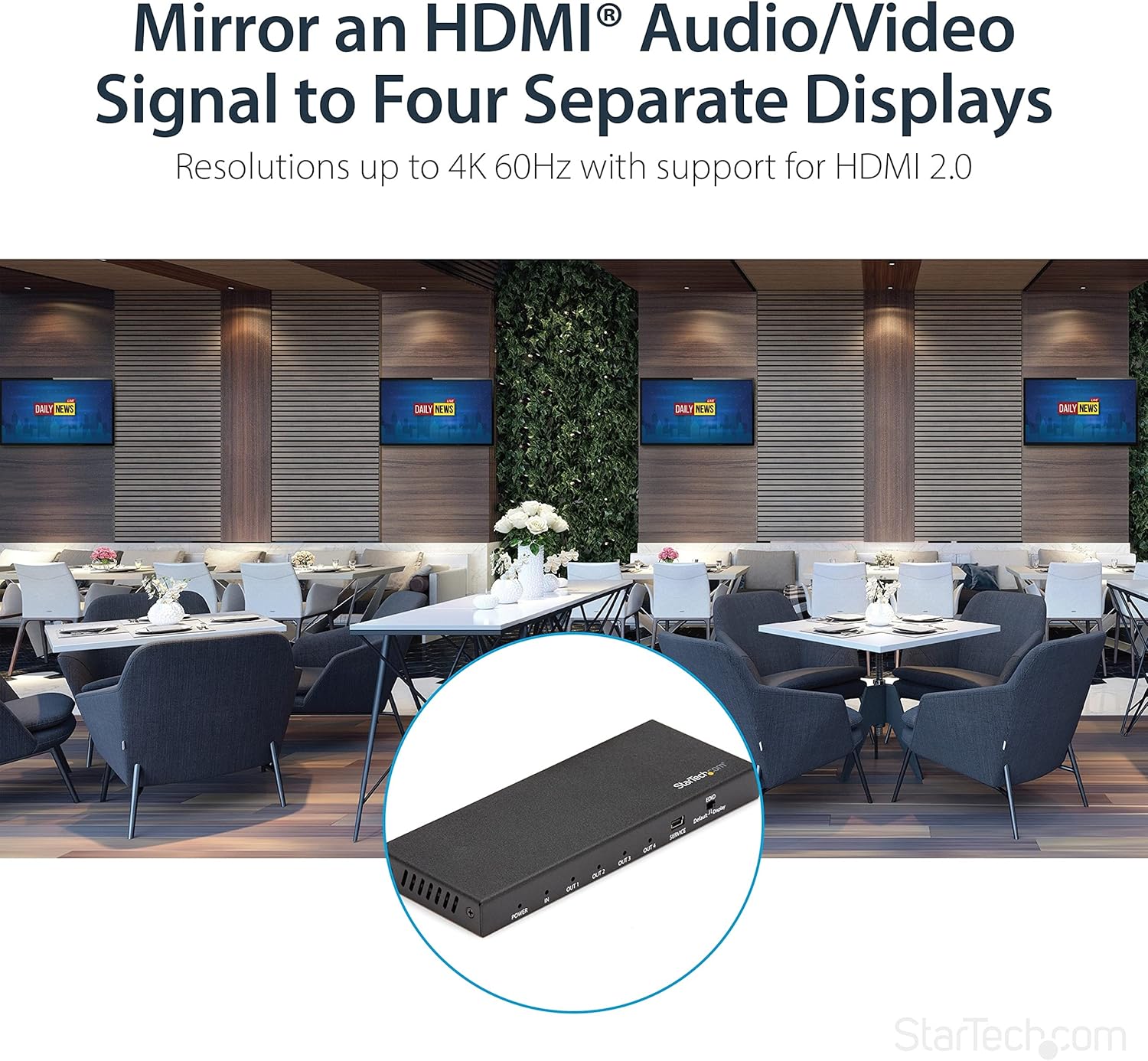 Thumbnail 6 de StarTech.com 4-Port HDMI Splitter for Ultra HD 4K 60Hz with 7.1 audio