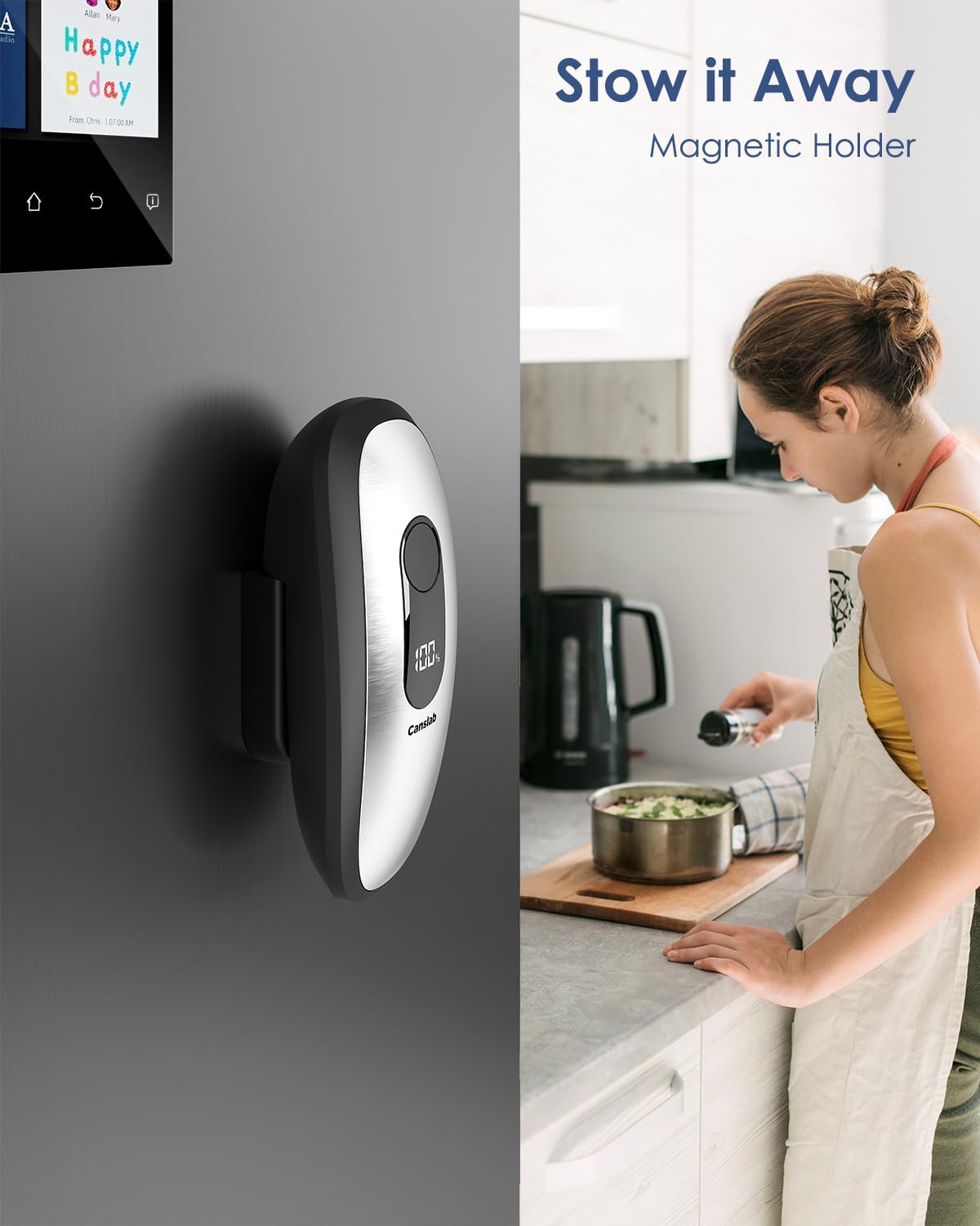 Detalle 1 de Canslab Electric Can Opener, Stainless Steel