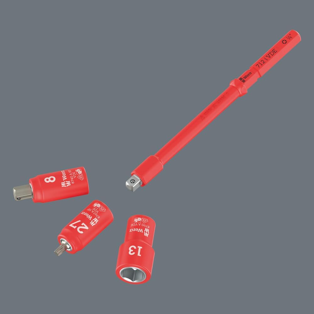 Detalle 2 de Wera Kraftform Kompakt A VDE 712 i: Lama adattatore isolata da 1/4" (1/4" x 154 mm) per bussole e inserti 1/4