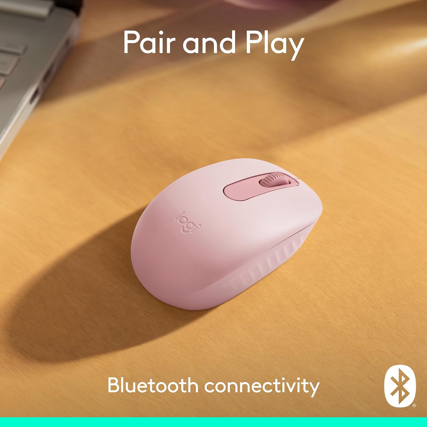 Detalle 2 de Logitech M196 Compact Bluetooth Mouse, Rose, Ambidextrous Design