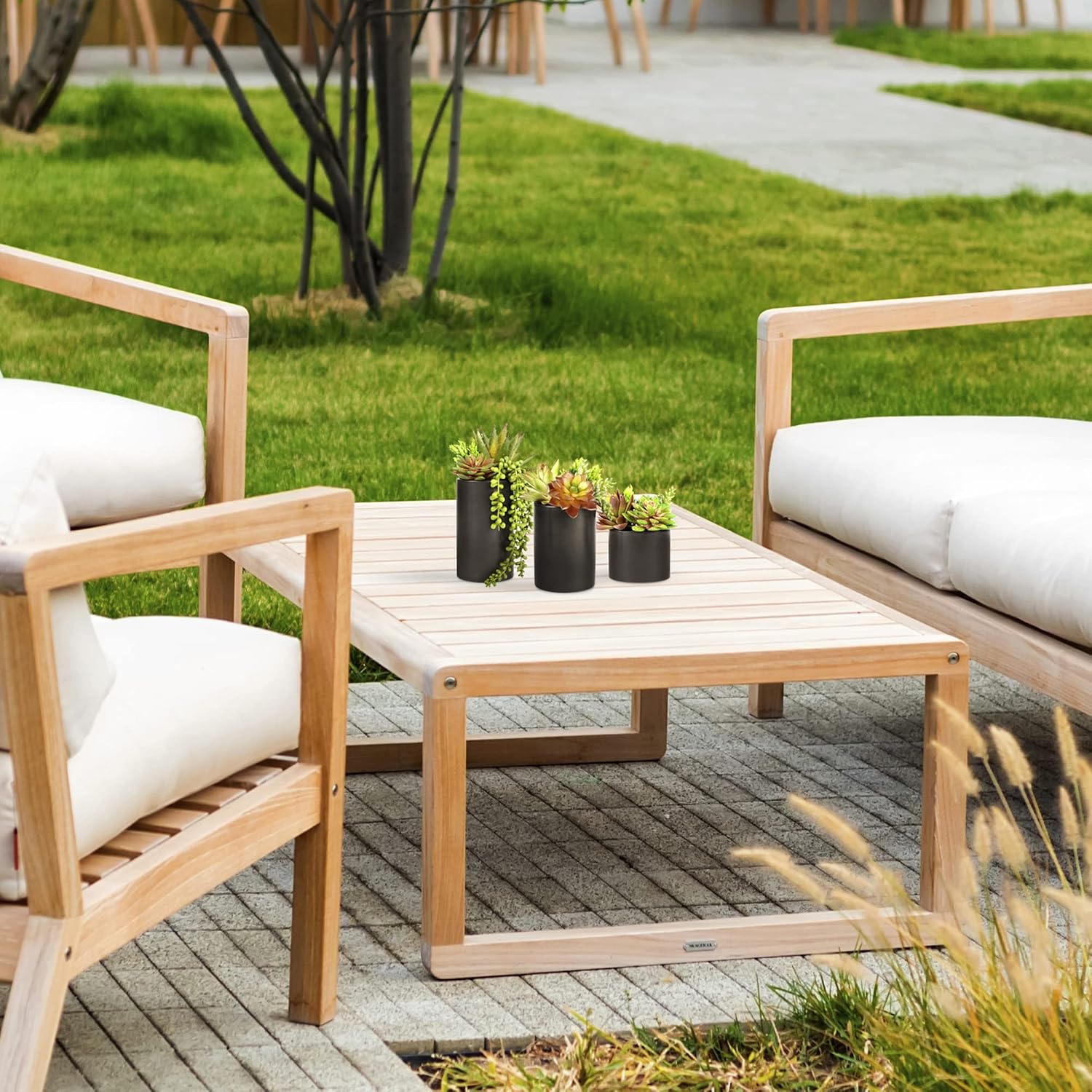 Detalle 2 de SEEKO Artificial Succulent Plants, 3-Pack