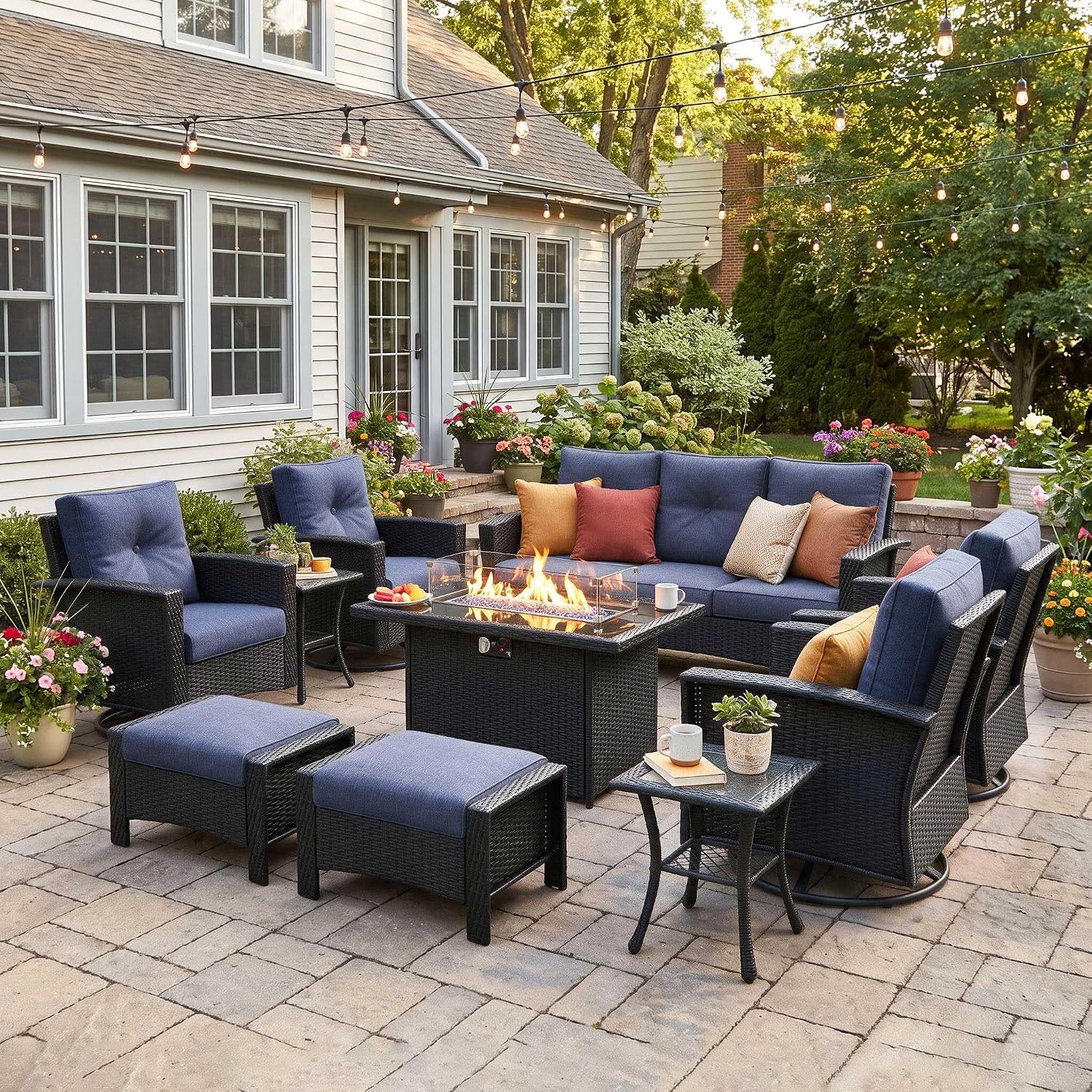 Detalle de LayinSun Wicker Patio Furniture Set