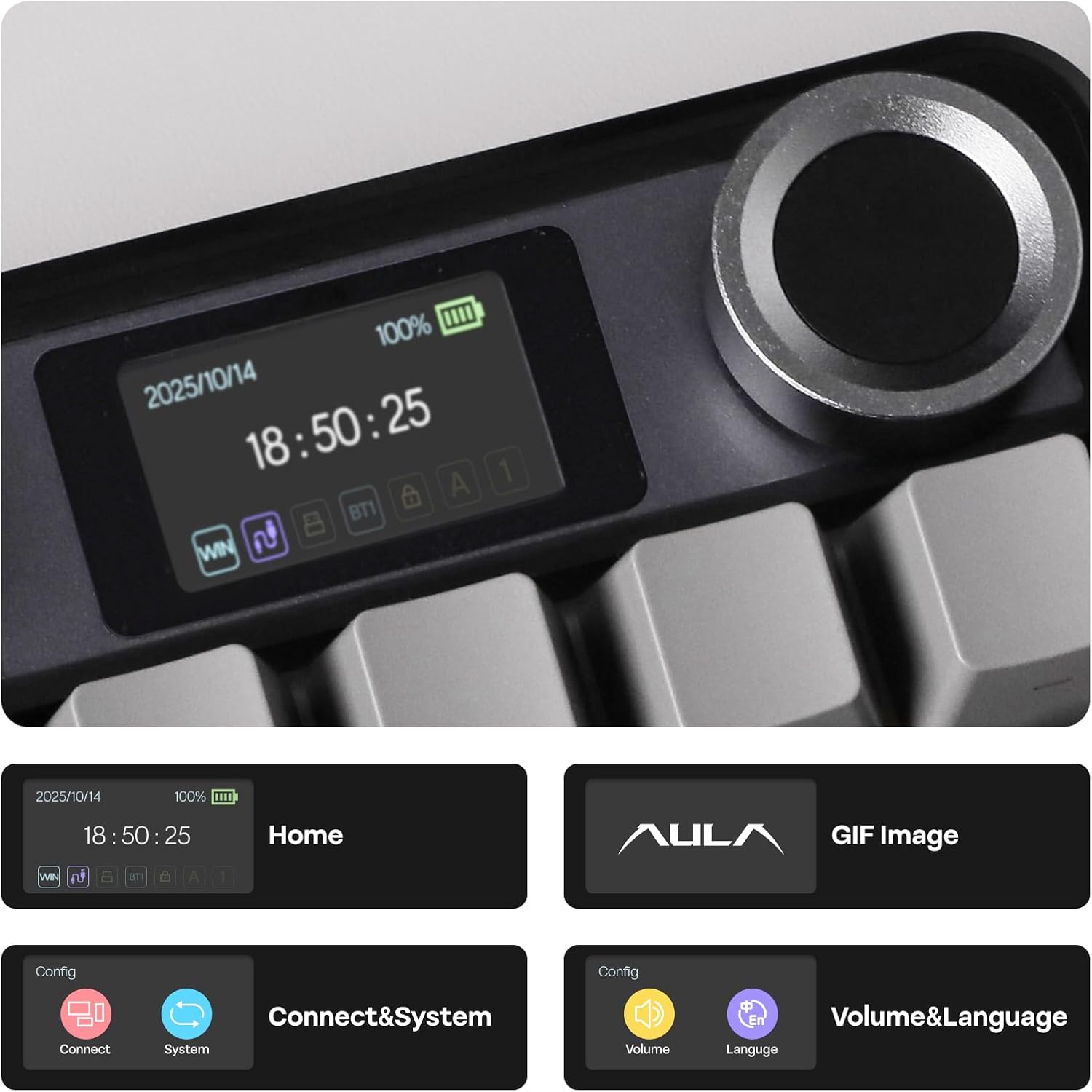 Detalle 2 de EPOMAKER X Aula F108 PRO wireless 8000mAh ⌨