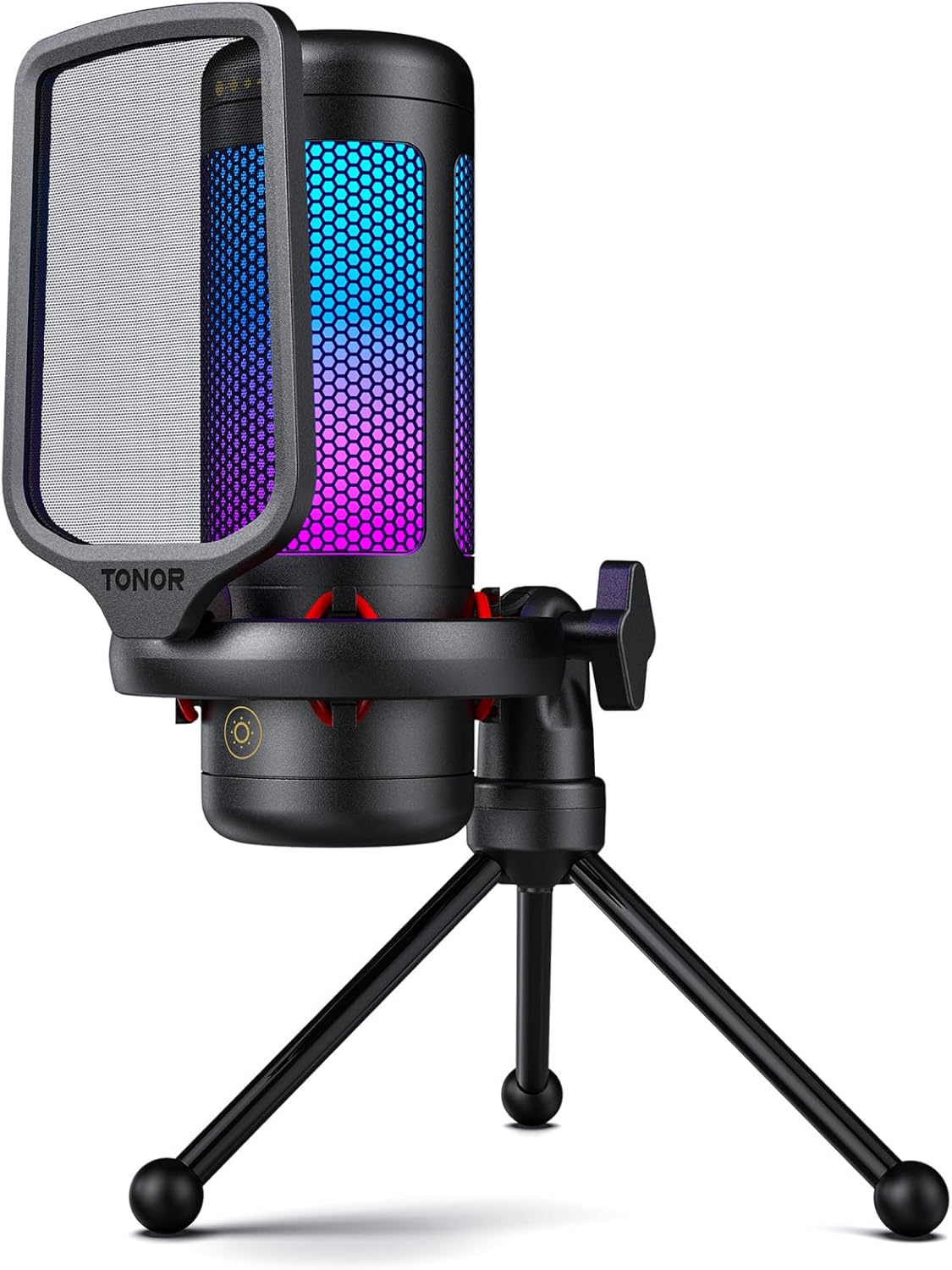 Detalle de TONOR TC310 USB Condenser Gaming Microphone with RGB, Quick Mute and Gain Control
