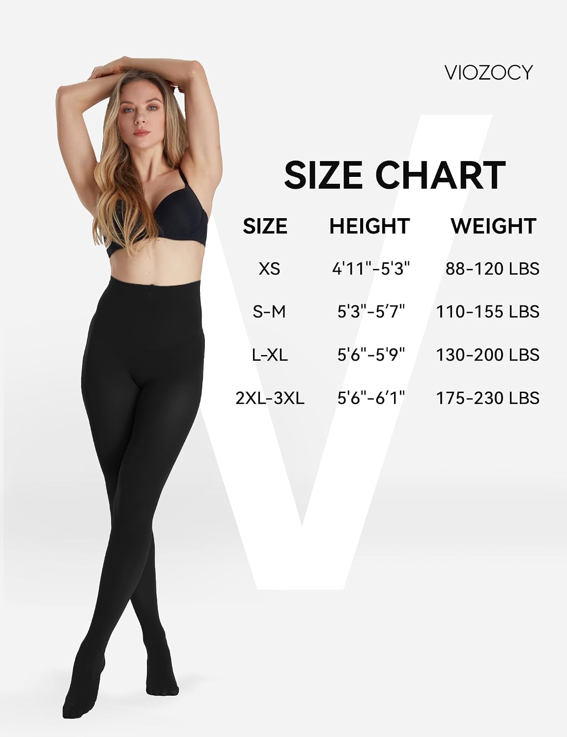 Thumbnail 6 de Viozocy Collant Femme 80 Deniers Taille Haute