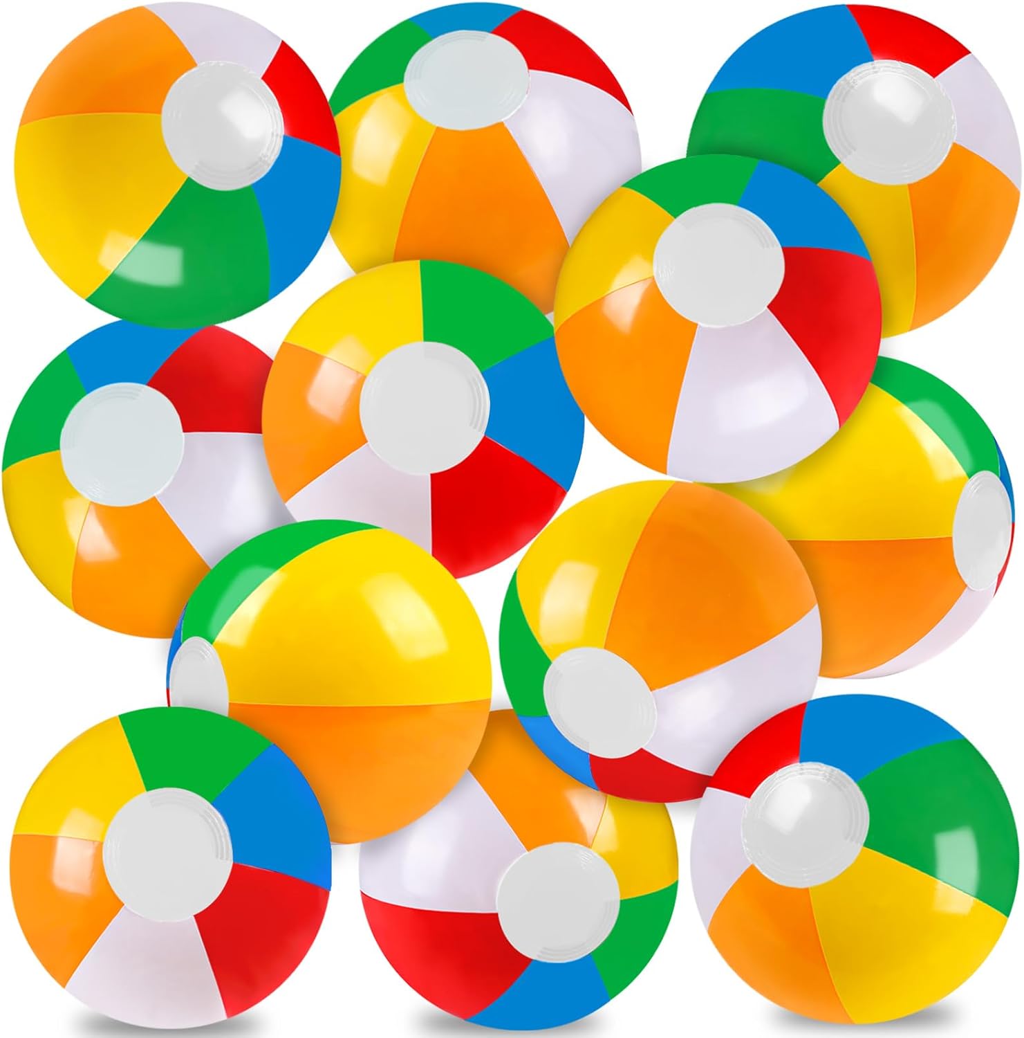 Thumbnail 5 de Vellibring 12" Summer Inflatable Beach Balls (Bulk Set of 24) for Pool & Beach Games