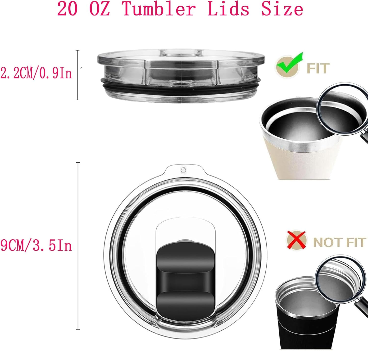 Detalle 2 de Yeti 20 oz Tumbler Lids, 2 Pcs ⚡