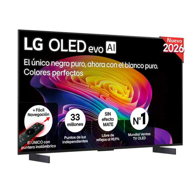 Detalle de LG OLED evo AI OLED42C64LA — TV 42" 4K 120 Hz con webOS para juego y cine