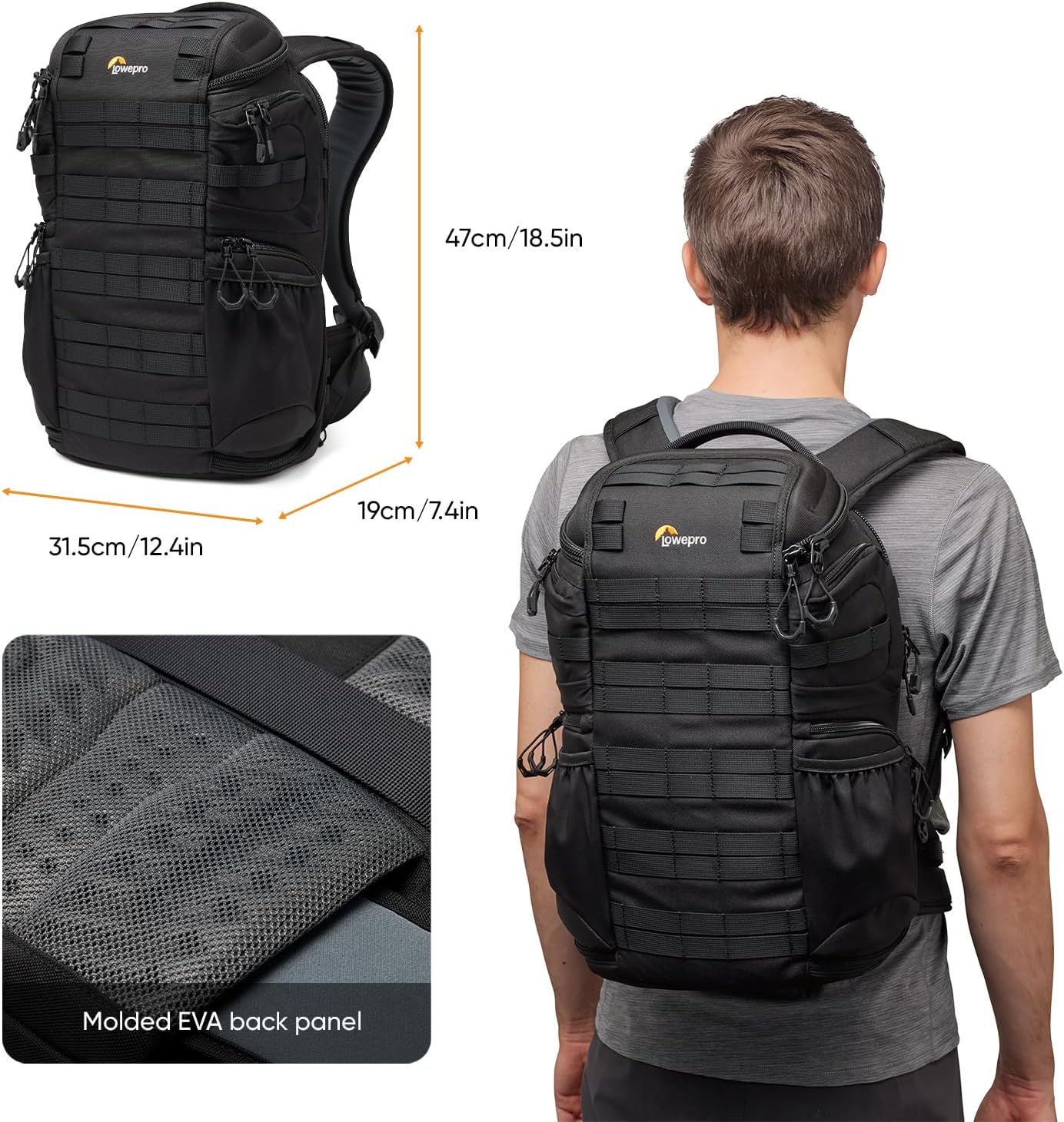 Detalle 2 de Lowepro ProTactic BP 350 AW III Zaino professionale per fotocamera e accessori (fino a 14")
