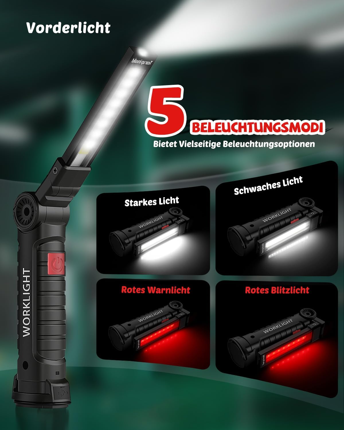 Thumbnail 1 de Coquimbo Valentinstag Jahrestag Geschenk für Ihn Männer Werkstattlampe LED Arbeitsleuchte, Taschenlampe Werkstatt Handlampe KFZ Werkzeug mit Magnet und Haken für Autoreparatur Notfall (2 Stück)
Coquimbo Valentinstag Jahrestag Geschenk für Ih…