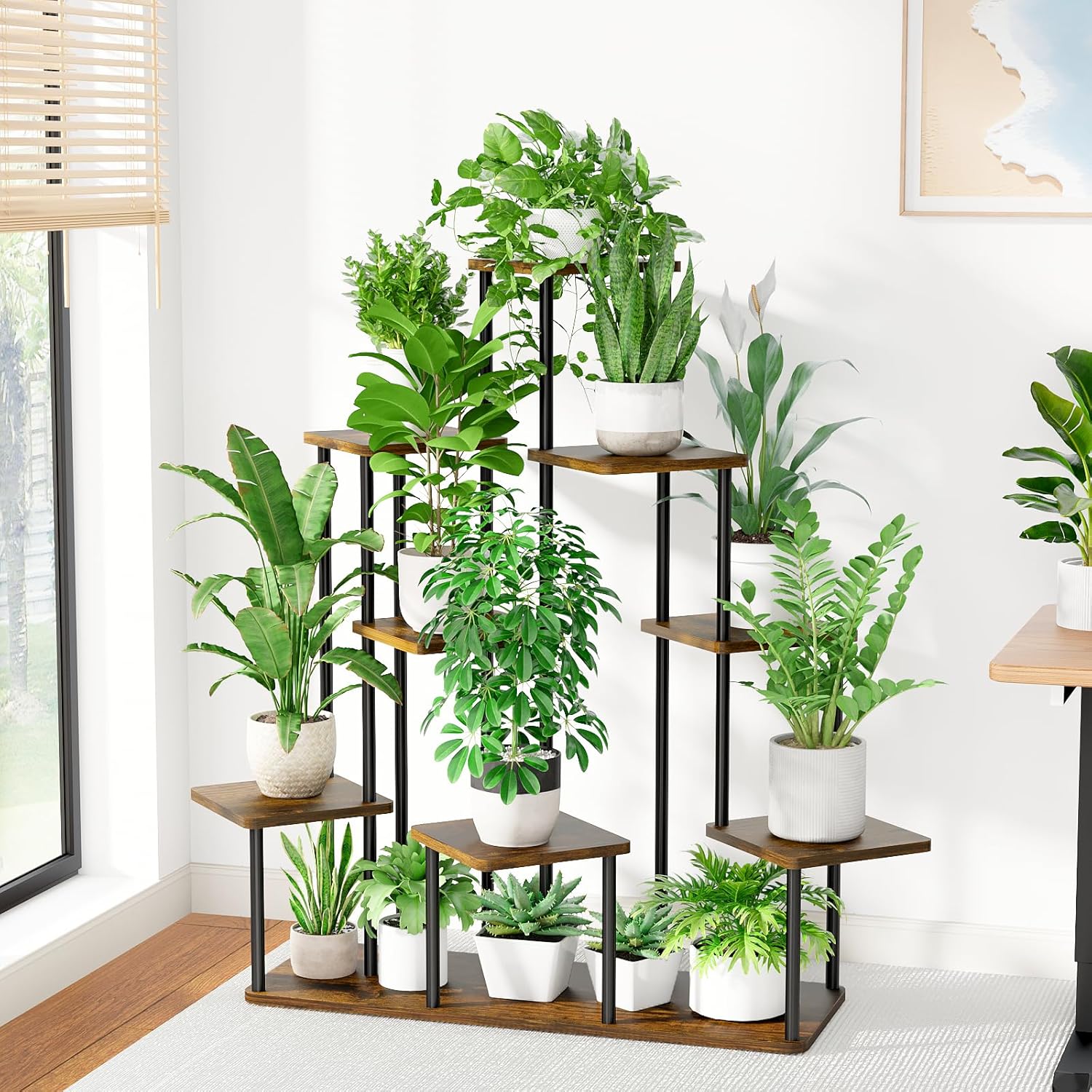 Detalle 2 de Bamworld 9-Tier Large Indoor Plant Stand
