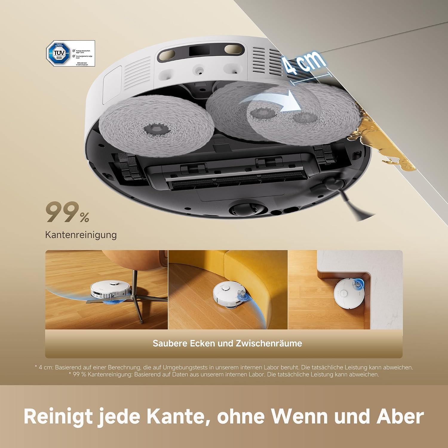 Thumbnail 5 de Dreame L40 Ultra A Saugroboter mit Wischfunktion – Doppeltes Anti-Verwicklungs-System, 24.000 Pa